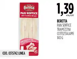 Carico Cash & Carry Beretta Pan Soffice Tramezzini Cotto/Salame offerta