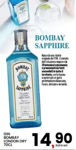 Interspar Gin Bombay London Dry offerta
