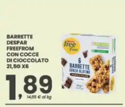 Despar Barrette Despar Freefrom con cocce di cioccolato offerta