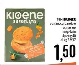 Emisfero Kloene mini burger offerta