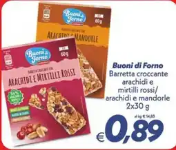 Iper Super Conveniente Buoni di Forno Barretta croccante arachidi e mirtilli rossi offerta