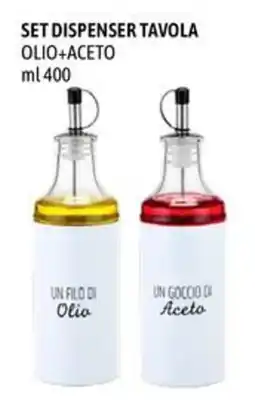 Emisfero Set dispenser tavola olio+aceto offerta