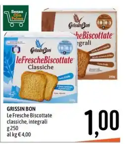 Emisfero Grissin Bon le Fresche Biscottate classiche, integrali offerta