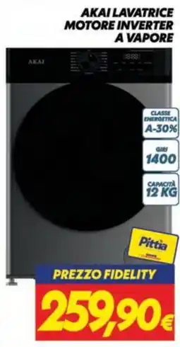 Iper Super Conveniente Akai lavatrice motore inverter a vapore offerta