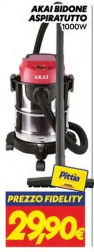 Iper Super Conveniente Akai bidone aspiratutto offerta