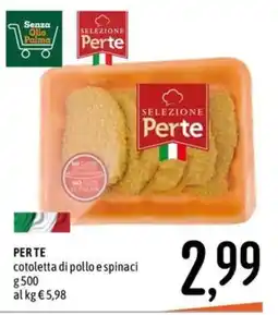 Emisfero Selezione Perte cotoletta di pollo e spinaci offerta