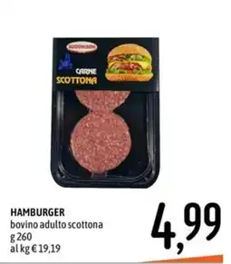 Emisfero Hamburger bovino adulto scottone offerta