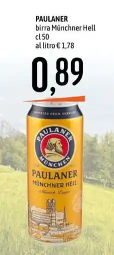 Emisfero Paulaner birra Münchner Hell offerta