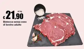 Bistecca senza osso di bovino adulto