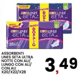 Interspar Assorbenti Lines Seta Ultra Notte con ali offerta
