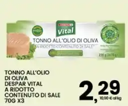 Interspar Tonno all'olio di oliva Despar Vital offerta