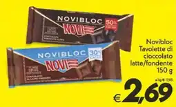 Iper Super Conveniente Novibloc Tavolette di cioccolato latte/fondente offerta