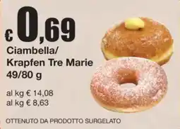 Sì con te Ciambella/Krapfen Tre Marie offerta