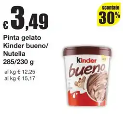 Sì con te Pinta gelato Kinder bueno offerta