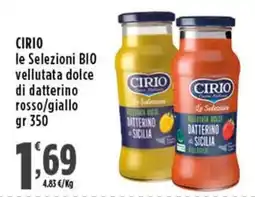 Rossotono Carrefour Cirio le Selezioni Bio vellutata dolce di datterino rosso/giallo offerta