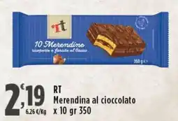 Rossotono Carrefour Merendina al cioccolato offerta