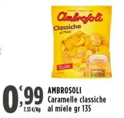 Rossotono Carrefour Ambrosoli Caramelle classiche al miele offerta