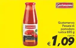 Iper Super Conveniente Gustomanno Passata di Pomodoro rustica offerta
