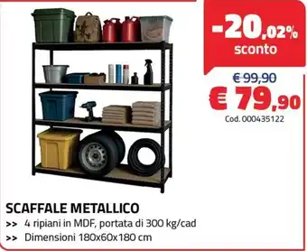 Scaffale metallico