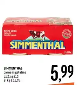 Emisfero Simmenthal carne in gelatina offerta