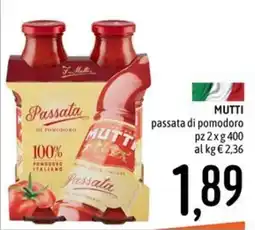 Emisfero Passata di pomodoro Mutti offerta
