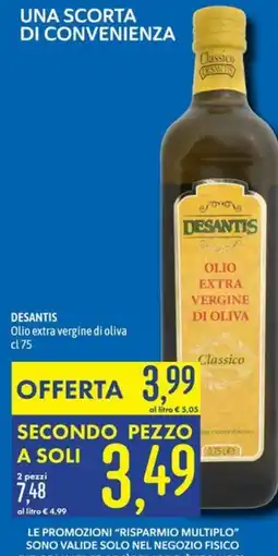 Emisfero Olio extra vergine di oliva Desantis offerta