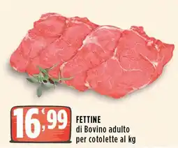 Rossotono Carrefour Fettine di Bovino adulto offerta