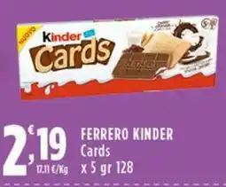 Rossotono Carrefour Ferrero Kinder Cards offerta