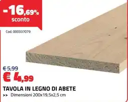 Eurobrico Tavola in legno di abete offerta