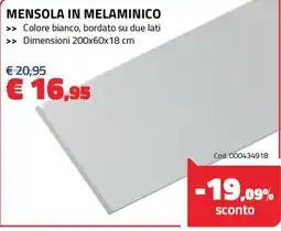 Eurobrico Mensola in melaminico offerta