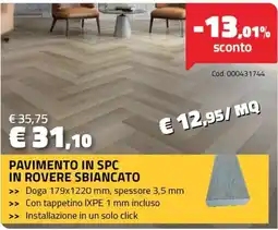Eurobrico Pavimento in SPC in rovere sbiancato offerta