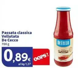 Sigma Superstore Passata classica Vellutata De Cecco offerta