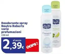 Sigma Superstore Deodorante spray Neutro Roberts offerta