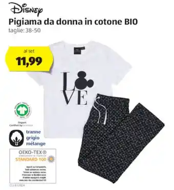 ALDI Disney Pigiama da donna in cotone Bio offerta