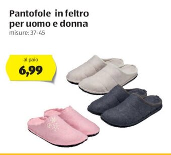 ALDI Pantofole in Feltro per uomo e donna offerta