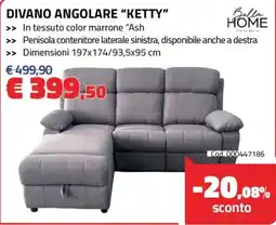 Eurobrico Divano angolare 'Ketty' Bella Home offerta