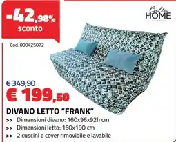 Eurobrico Divano letto Frank Bella Home offerta