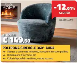 Eurobrico Poltrona girevole 360° Aura offerta