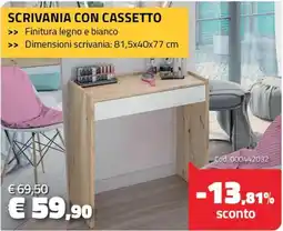 Eurobrico Scrivania con cassetto offerta