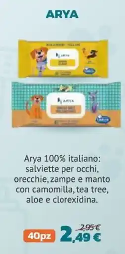Joe Zampetti Arya salviette per occhi, orecchie, zampe e manto offerta