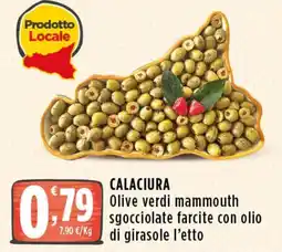 Rossotono Carrefour Calaciura Olive verdi mammouth offerta
