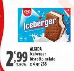 Rossotono Carrefour Algida Iceberger biscotto gelato offerta