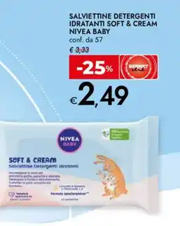 Bennet Salviettine Detergenti Idratanti Soft & Cream Nivea Baby offerta
