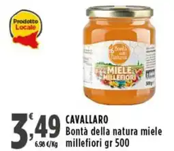 Rossotono Carrefour Bontà della natura miele millefiori offerta