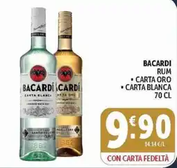 Deco Supermercati Bacardi rum carta oro carta blanca offerta