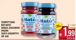 Palmarket Confettura bio Natù senza zucchero offerta