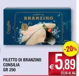 Palmarket Filetto di branzino Consilia offerta