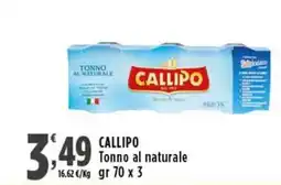 Rossotono Carrefour Callipo Tonno al naturale offerta