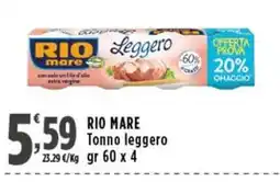 Rossotono Carrefour Rio Mare Tonno leggero offerta