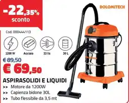 Eurobrico Aspirasolidi e liquidi Dolomitech offerta